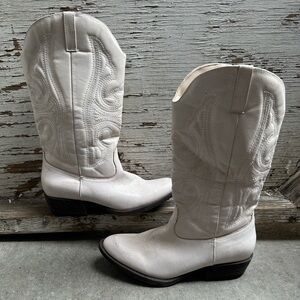 White cowboy boots